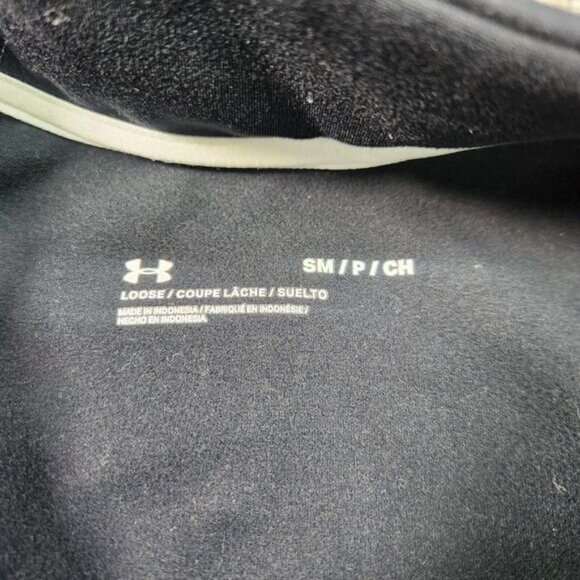 Under Armour Jacket Mens Small Project Rock Track Black Bull Gym Active Full Zip - Picture 7 of 15